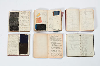 Six HBC Buyer's Notebooks with Hand-written Notes and Fabric Samples by Hudson's Bay Company  sold for $21,250