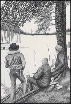 Three Men Outside (01290/2013-2159) by Morris Cardinal sold for $31