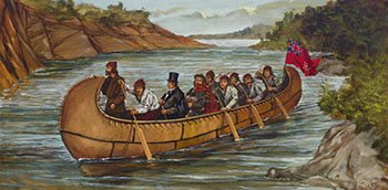Untitled (Governor Simpson Travelling by Canoe) (#0448) by Kuba Bryzgalski sold for $28,125
