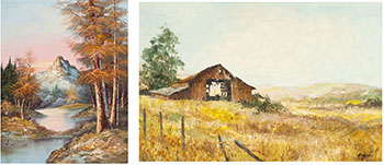 Two Landscapes (#0167, #0170) by  Various Artists sold for $438