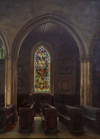 St. Ethelburga's Church, Window to the Memory of Henry Hudson by Daisy Radcliffe Beresford sold for $8,125
