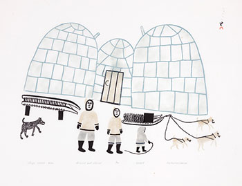 Large Winter Home (00449) by Keeleemeeoomee Samualie sold for $1,000