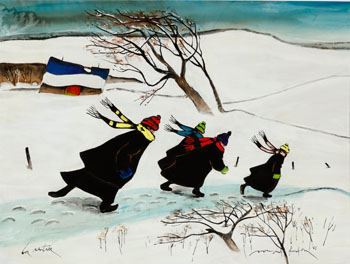 Skaters (03270/542) by Normand Hudon sold for $7,670