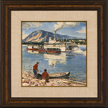 Sketch for Distributor at Fort Norman (#0520) by Joseph Sydney Hallam sold for $6,250