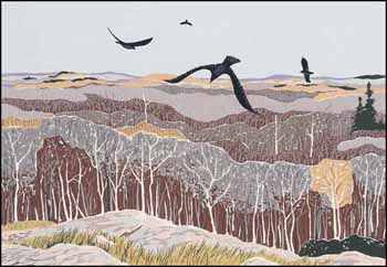 Four Crows (02076/2013-1139) by Robert Kost sold for $219