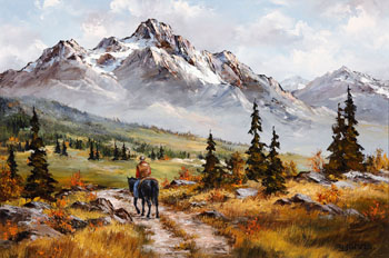 Riding the Kananaskis (03321/502) by Georgia Jarvis sold for $3,125