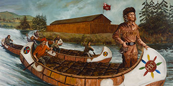 Untitled (Canoe Brigade) by Kuba Bryzgalski sold for $21,250