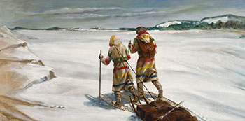 Untitled (Travelling by Snowshoe) by Kuba Bryzgalski sold for $205,250