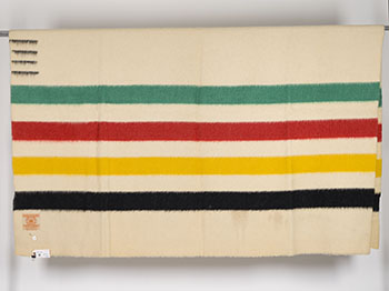 HBC Point Blanket, 4 point, multistripe (All Wool label) by Hudson's Bay Company  vendu pour $7,500