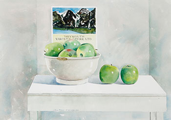 Apples in Grey Bowl (03846/A85-084) by William Griffith Roberts vendu pour $875