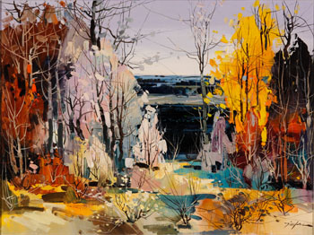 Untitled Landscape (03959) by Tin Yan Chan sold for $750