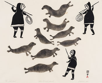 Seal Hunt (0236) by  Kiakshuk vendu pour $2,000