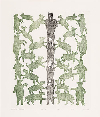 Animal Acrobats (0020) by Jamasie Teevee vendu pour $1,375