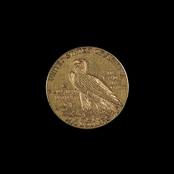 1912 $2.50 Gold Coin by  USA sold for $3,750