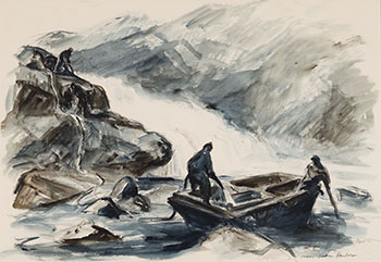 Ship's Water Party Near Lake Harbour (00188) by John Groth sold for $1,625