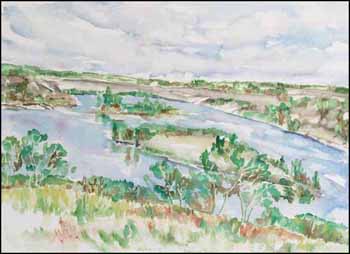 View of the North Saskatchewan River (02729/2013-1647) by Adeline Rockett vendu pour $219