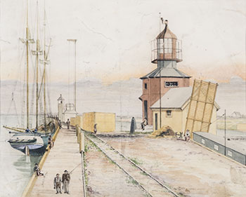 Queen's Wharf, 1859 by Unidentified Artist sold for $219
