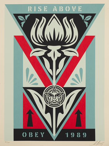 OBEY Deco Flower (Blue) by Shepard Fairey sold for $156