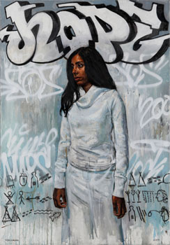 Woman in White - Hope by Tim Okamura vendu pour $5,938
