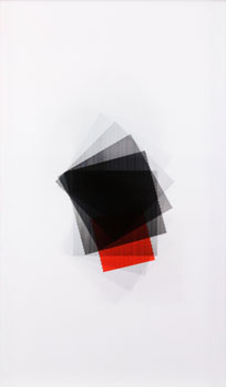 Black Squared, Red Square, and Again by Babak Golkar sold for $1,500
