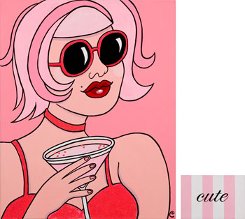 Pink Lady / Cute by Cynthia Frenette vendu pour $750
