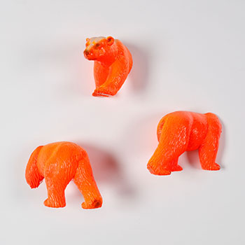 Heads or Tails (Wall Bears - Orange) by Dean Drever sold for $281