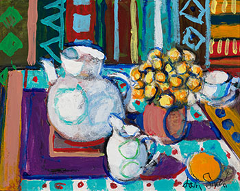Still Life with White Pitchers by Jori (Marjorie) Smith sold for $2,500