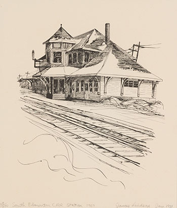 South Edmonton CPR Station, 1907 by James Lindsay vendu pour $31