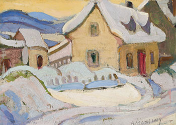 Old Houses, Baie-Saint-Paul / Untitled (verso) par Henrietta Mabel May