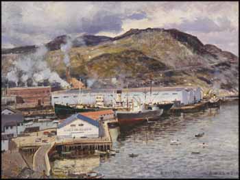 Fishing fleet at anchor, Newfoundland by Robert Wakeham Pilot on