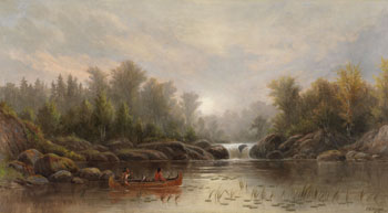 Ojibway in a Canoe by Frederick Arthur Verner