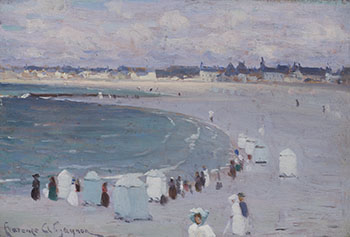 The Beach at Saint-Malo par Clarence Alphonse Gagnon