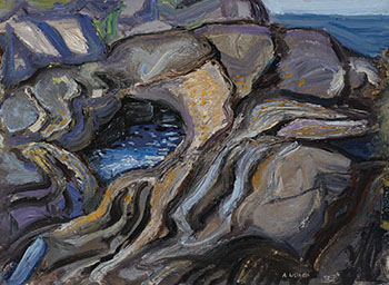 Gaspé Rocks by Arthur Lismer