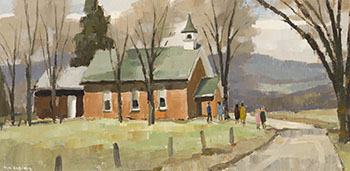 Alton School House in Spring by Tom (Thomas) Keith Roberts