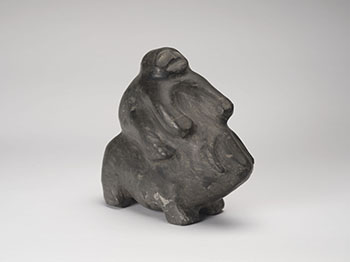 Man Riding Muskox by Barnabus Arnasungaaq