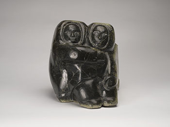 Two Figures Embracing by Noah Arnaquq