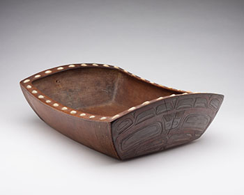 Northern End-Carved Bowl by Early Tlingit Artist