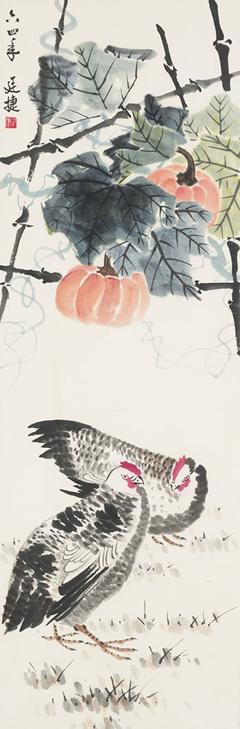 Chickens and Pumpkins by Ng Ting Chit