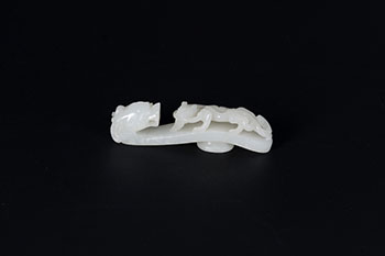 A White Jade Belt Hook, 19th Century by  Chinese Art