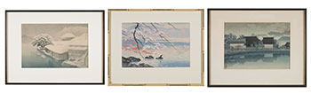 Three Shin Hanga Woodblock Prints by  Japanese School