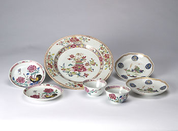 A Group of Seven Chinese Export Famille Rose Wares, 18th Century by  Chinese Art