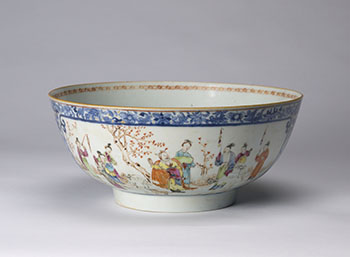 Large Chinese Export Famille Rose Punch Bowl by  Chinese Art
