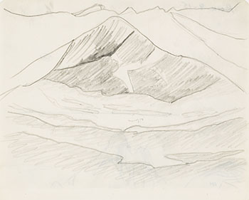 Rocky Mountain Drawing 9 - 15 by Lawren Stewart Harris