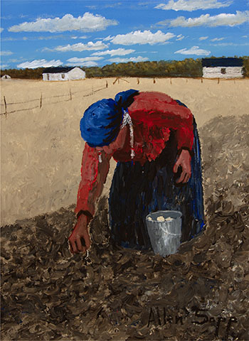 Planting Potatoes by Allen Sapp