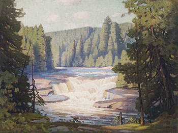 Falls on the Bow River by Frederick Henry Brigden