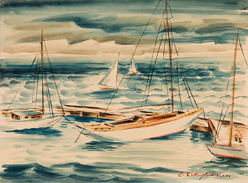 Boats, Kingston Yacht Club by Carl Fellman Schaefer
