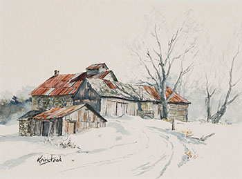 Farmouse in Winter par James Lorimer Keirstead