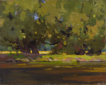 Riverbank, Mid Summer by John William (J.W.) Beatty