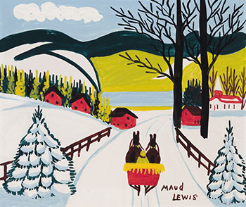 Horse and Sleigh in Winter by Maud Lewis