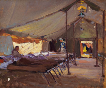 Interior of a Field Hospital Tent by John William (J.W.) Beatty